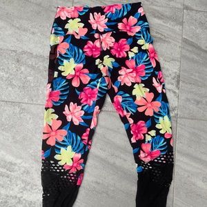 PINK Floral Leggings